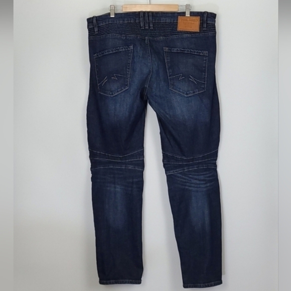 Parasuco Men's Mike Denim Slim Pant Medium Rise Moto Fit 9119KDS Size 42 - Picture 5 of 13